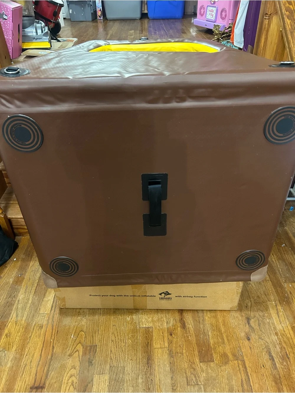 HIGHPI Foldable Brown & Black Pet Carrier - Soft-Sided Travel Crate